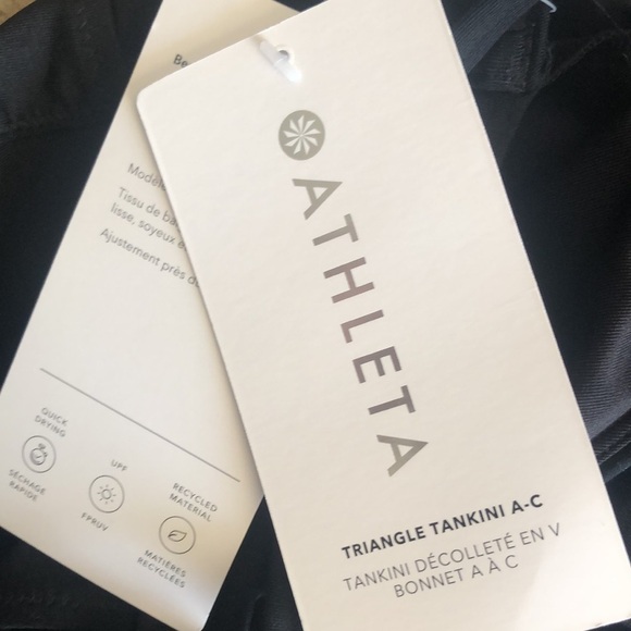 NWT! Athleta Black A-C Triangle Tankini - Multiple - Picture 14 of 14